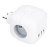 Solight rozbočka kocka, 3x 16A + USB A+C, biela, vypínač