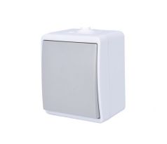 Solight vypínač do vlhka IP54, č. 1 jednopólový, sivý