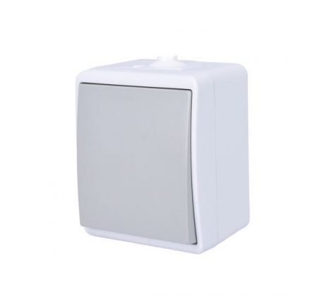 Solight vypínač do vlhka IP54, č. 1 jednopólový, sivý