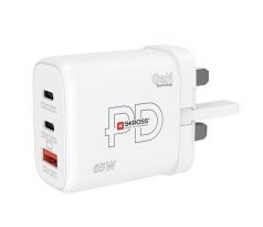 SKROSS USB A+C nabíjací adaptér Power Charger 65W GaN UK, Power Delivery, typ G