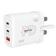 SKROSS USB A+C nabíjací adaptér Power Charger 65W GaN UK, Power Delivery, typ G