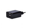 Solight USB nabíjací adaptér, 2x USB, 3100mA max., AC 230V, čierny