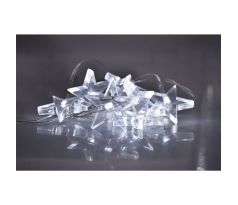 Solight LED vianočná reťaz, hviezdy, 1,5m, 10x LED, 2x AA, biele svetlo