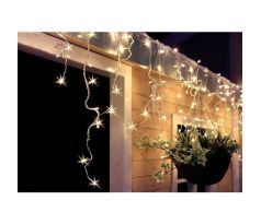 Solight LED vianočné záves, cencúle, 120 LED, 3m x 0,7m, prívod 6m, vonkajšie, teplé biele svetlo, pamäť,časovač
