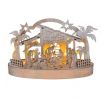 Solight vianočný drevený betlehem podsvietený, 5x LED, prírodné drevo, 25cm, 2x AA