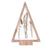 Solight LED drevená vianočná dekorácia, zasnežené zimné kvety, 37cm, 2x AA