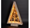 Solight LED drevená vianočná dekorácia, zasnežené zimné kvety, 37cm, 2x AA