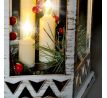 Solight LED vianočný lampáš biely, 33cm, 3x LED sviečka, 3x AAA