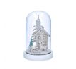 Solight LED vianočné dekorácie, zasnežená krajina s domčekom, 18cm, 10x LED, 2x AAA