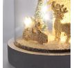 Solight LED vianočné dekorácie, zasnežená krajina s domčekom, 18cm, 10x LED, 2x AAA