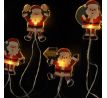 Solight LED okenná reťaz - Santa, 6x LED, prísavná, 120cm, 2x AA