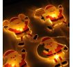 Solight LED okenná reťaz - Santa, 6x LED, prísavná, 120cm, 2x AA