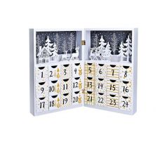 Solight LED adventný kalendár - kniha, 8x LED, 40x30cm, 2x AAA