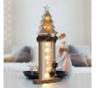 Solight vianočná LED drevená dekorácia, stromček, 2x AA