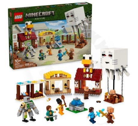 LEGO® Minecraft® 21273 Balón v podobe Ghasta a útok na dedinu