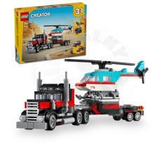 LEGO® Creator 31146 Nákladiak s plochou korbou a helikoptérou