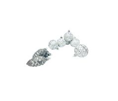 Irisa LUXUSNÝ SET Vianočné ozdoby KATRIN - biele dekor ornamenty, BOX 39 ks