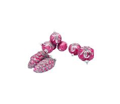 Irisa LUXUSNÝ SET Vianočné ozdoby KATRIN - ružová dekor ornamenty, BOX 39 ks