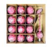 Irisa LUXUSNÝ SET Vianočné ozdoby KATRIN - ružová dekor ornamenty, BOX 39 ks