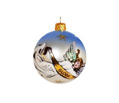 Sklenená ozdoba Gloria in excelsis Deo Anjel 7 cm