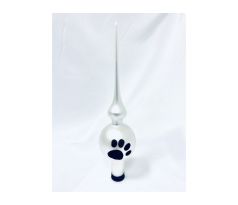 Irisa Vianočné ozdoby REX biela špica s dekorom labka 28 cm, 1 ks