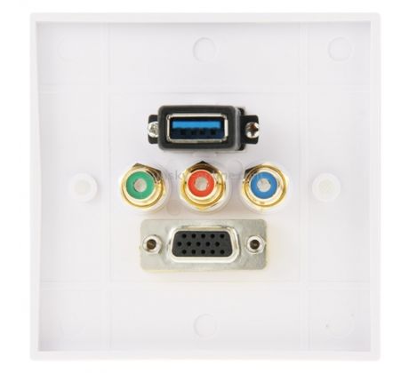 Panelový konektor USB 3,0 + 3 x RCA + VGA - Samice