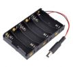Batériový box pre šesť batérií AA 1,5V s konektorom DC - 5,5 x 2,1 mm