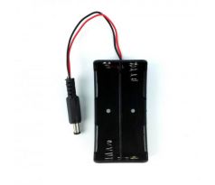 Batériový box na dve batérie AA s konektorom DC - 5,5 x 2,1 mm