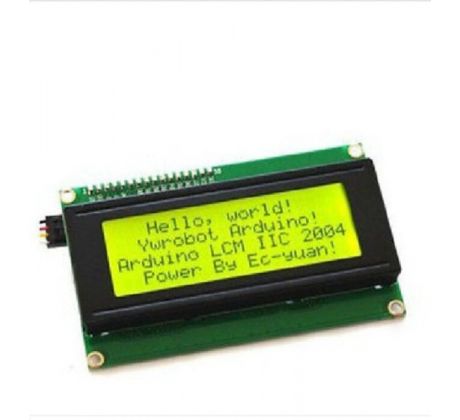 I2C 20x4 displej pre jednodoskové počítače - Žlté podsvietenie