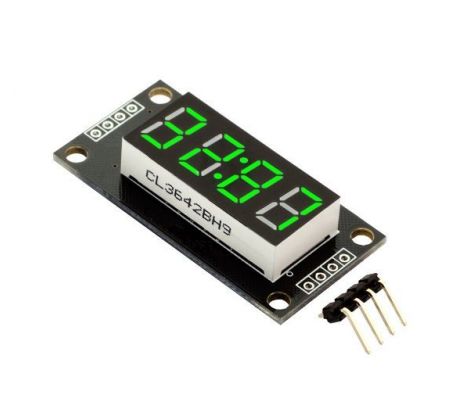 Hodinový LED displej 0.56" TM1637 - Zelený