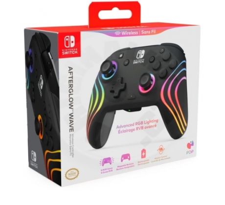 PDP Afterglow Wave bezdrôtový gamepad pre Nintendo Switch, čierny