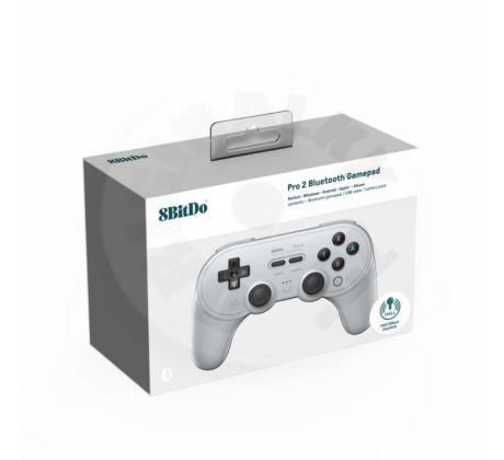 8BitDo PRO 2 Gamepad Hall Effect Grey (Switch/PC/Mac/Android/Apple/SteamDeck)