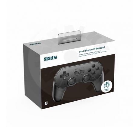 8BitDo PRO 2 Gamepad Hall Effect Black (Switch/PC/Mac/Android/Apple/SteamDeck)