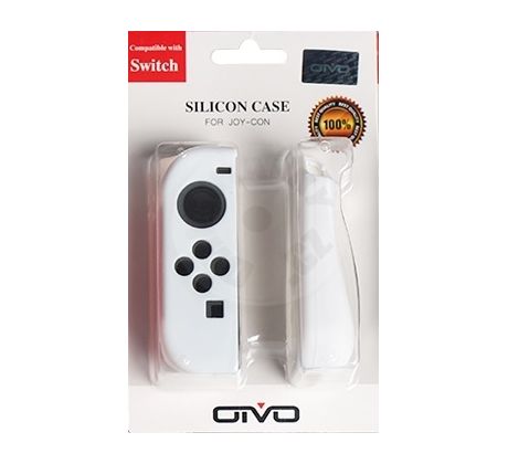 Silikónové puzdro OIVO pre Joy-Con - biele (Switch)