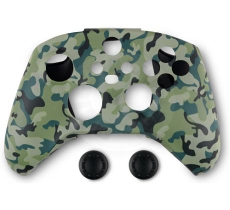 Spartan Gear Controller Silicon Skin Cover and Thumb Grips - Green Camo (XONE/XSX)