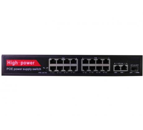 Securia Pro PoE Switch 16 port +2 port 1000 Mbit High power - N3162P