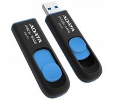 USB kľúč ADATA DashDrive™ Series UV128 128GB USB 3.0 flashdisk, výsuvný, čierny+modra
