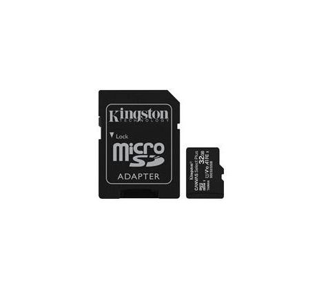 Pamäťová karta Kingston Canvas Select Plus micro SDHC 32GB Class 10 UHS-I 100/10 MB/s (+ adaptér)
