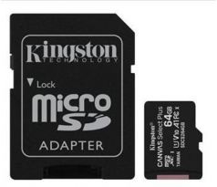 Pamäťová karta Kingston Canvas Select Plus microSDXC 64GB Class 10 UHS-I 100/10 MB/s (+ adaptér)