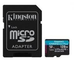 Pamäťová karta Kingston Canvas Go! Plus microSDXC 128GB Class 10, UHS-I, U3, V30, A2, 200/104MB/s (+ adaptér)
