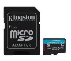 Pamäťová karta Kingston Canvas Go! Plus microSDXC 1TB Class 10, UHS-I, U3, V30, A2, 200/104MB/s (+ adaptér)