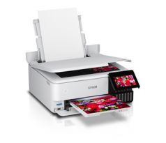 MFP "ecoTANK" farebné atramentové EPSON L8160 (biela), A4, potlač CD/DVD, sieť, DUPLEX, Wi-Fi, iPrint