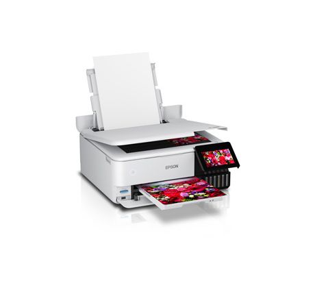 MFP "ecoTANK" farebné atramentové EPSON L8160 (biela), A4, potlač CD/DVD, sieť, DUPLEX, Wi-Fi, iPrint