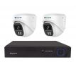 Securia Pro IP 2 kamerový systém 4 MPx, NVR2CHV4S-W DOME smart, biely