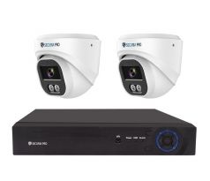Securia Pro IP 2 kamerový systém 4 MPx, NVR2CHV4S-W DOME smart, biely
