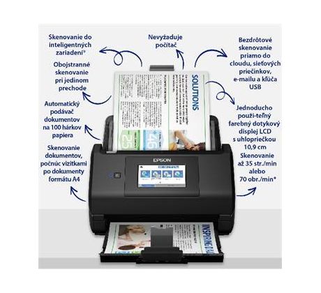 Skener EPSON WorkForce ES-580W, A4, 1200dpi, ADF, DUPLEX, USB 3.0, Wi-Fi