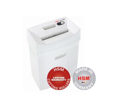 Skartovač HSM Pure 220 / 3,9 / 2 / 12 - 14 listov / 225 / 20l / 15:45min