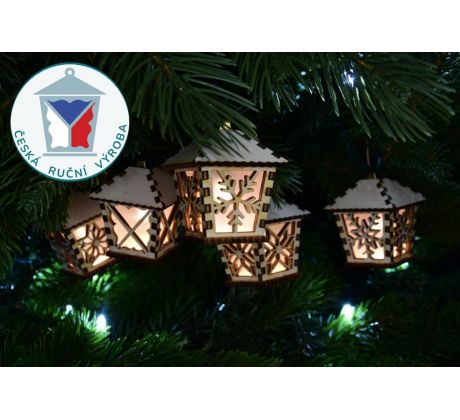 LED drevené lucerničky - DREVIENKY MIX