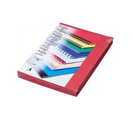 Kartonové dosky Delta A4, 250g, tmavočervené*100ks*hrebeňová väzba