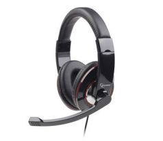 Slúchadlá s mikrofónom GEMBIRD, USB stereo headset - lesklá čierna